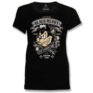 tričko street BLACK HEART BH KUSTOM KING černá